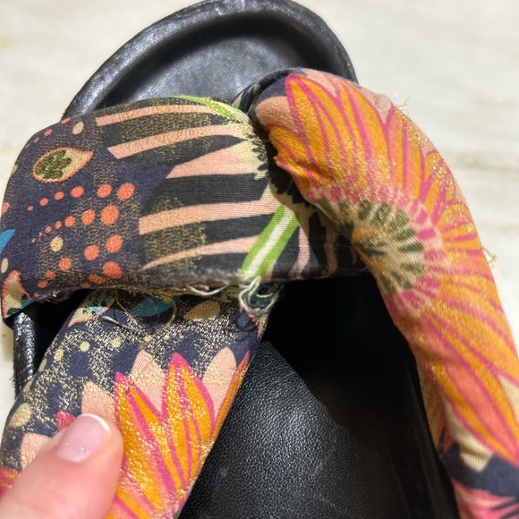 Chloé satin and leather floral slides - Picture 5 of 5